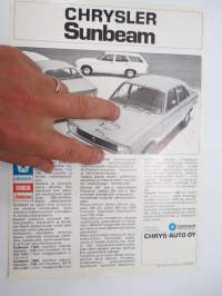 Chrysler Sunbeam -myyntiesite / sales brochure