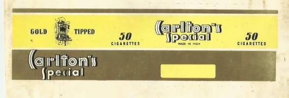 Carlton´s Special    - savukerasian aihio  tupakkaetiketti
