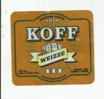 Koff Weisse  III olut - olutetiketti