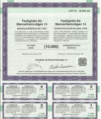 Fastighets Ab 10 000 mk 1997   specimen  - joukkovelkakirjalaina