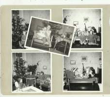 Joulu ja lahjat mustavalko valokuvien aikaan valokuva 5 kpl