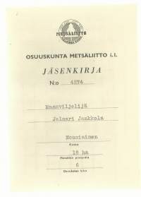 Osuuskunta Metsäliitto i.l. jäsenkirja , 1947 osuuskirja