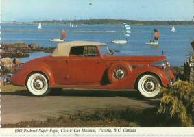 Packard  1936  auto autokortti  autopostikortti kulkematon