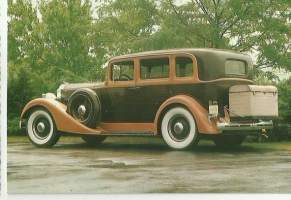 Packard  1934  auto autokortti  autopostikortti kulkenut  -94