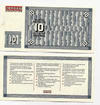 Pankkiautomaatin testiseteli / Test note specimen 10