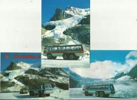 Jää- ja lumikentien bussi   3 eril - linja-auto postikortti kulkematon