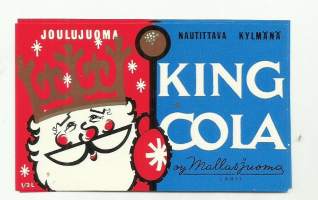 Joulujuoma King Cola -  juomaetiketti
