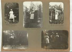 Hautausmaalla 1923 valokuva yht 5 kpl
