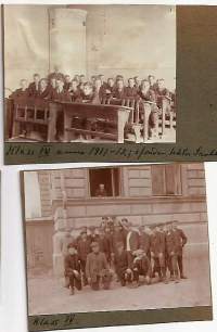 Oppikoulun IV luokkalaisia 1911-12  - valokuva 2 kpl