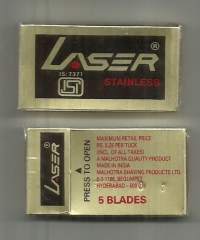 Laser  - partateräpakkaus 5 terää - täysi avaamaton tuotepakkkaus