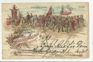 Gruss aus Lübeck er Folkfest  - paikkakuntakortti  postikortti -  kulkenut 1898 nyrkkipostissa
