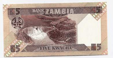 Sambia (Zambia) 5 Kwacha   1980-88  seteli