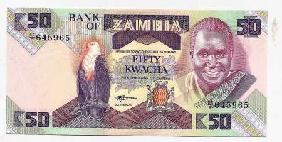 Sambia (Zambia) 50 Kwacha   1986-88  seteli