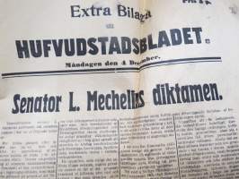 Hufvudstadsbladet Extra Bilaga, måndagen den 4 December 1905 - Senator L. Mechelins Diktamen