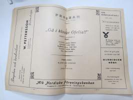 Åbo Svenska Teater spelåret 1951-1952, &quot;Gå i kloster, Ofelia&quot;, Program -käsiohjelma / theatre program