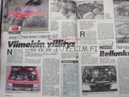 Vauhdin maailma 1990 nr 1 -mm. Formula kausi mitä on tulossa, Opel Omega, Toyota Lexus, Renault 19, Paris-Dakar kalustoa, Truck EM, Drag MM finaali, Lancia