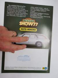 Opel Rekord 1977 -myyntiesite / sales brochure