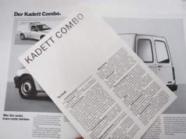 Opel Kadett Combo 1986 -myyntiesite / sales brochure
