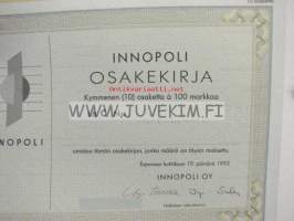 Innopoli Oy, Espoo 1993, 1 000 mk -osakekirja