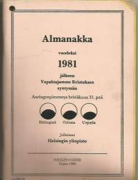 Almanakka 1981  -   kalenteri