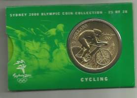 Australia 5 Dollars 2000 Sidney  Olympic  kotelossa / Cycling