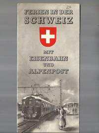 Ferien in der Schweiz mit Eisenbahn und Alpenpost - kartta