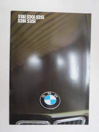 BMW 518i, 520i, 525i, 528i, 535i 1985 -myyntiesite / sales brochure in finnish