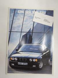 BMW 520i, 525i, 530i, 535i 1988 -myyntiesite / sales brochure in finnish