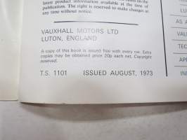 Vauxhall Viva &amp; Magnum 1974 handbook -käyttöohjekirja, englanninkielinen