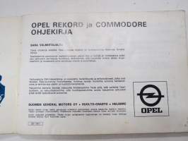 Opel Rekord ja Commodore -käyttöohjekirja