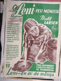 Leni - yksi monista / Leni - en av de många, pääosissa Ilselil Larsen, Poul Reichhardt, Lisbeth Movin, Ib Schönberg -elokuvajuliste / movie poster