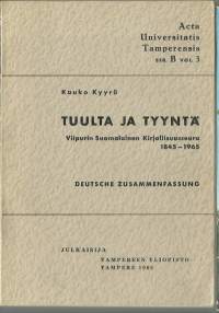 Tuulta ja tyyntä : Viipurin suomalainen kirjallisuusseura 1945-1965KirjaKyyrö, Kauko, 1907-1971.Tampereen yliopisto 1966