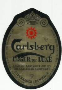 Carlsberg Lager de Luxe  -  olutetiketti