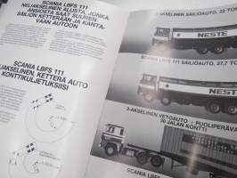 Scania LBFS 111, kansikuvan auto Toikan Auto - Vehkalahti REJ-327 -myyntiesite / sales brochure