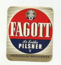 Fagott Pilsner II olutetiketti