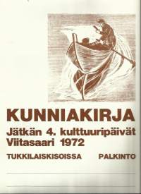 Jätkän 4. kulttuuripäivät Viitasaari 1972  - Kunniakirja blanko