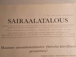 Sairaala talous 1949 No 2. Suomen sairaanhoitolaitosten hallinnollinen ja taloudellinen aikakauslehti