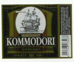 Kommodori Tumma III olut - olutetiketti