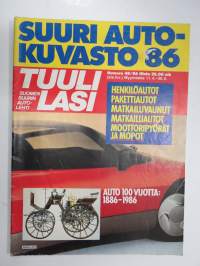 Tuulilasi 1986 Autokuvasto - kaikkien henkilöautojen &amp; pakettiautojen tekniset tiedot ja hinnat - mukana myös moottoripyörät, mopot ja matkailuvaunut, Saab-mainos
