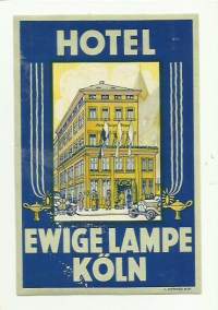 HotelEwige LampeKöln - matkalaukkumerkki, hotellimerkki