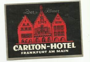Carlton-Hotel Frankfurt am Main - matkalaukkumerkki, hotellimerkki
