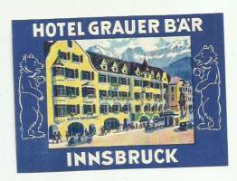 Hotel Grauer Bär Innsbruck - matkalaukkumerkki, hotellimerkki