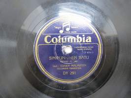 Columbia DY 291, Eugen Malmstén - Suudelma kolmasti päivässä / Sinipunainen satu -savikiekkoäänilevy / 78 rpm 10&quot; record