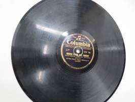 Columbia DY 74, Ramblers orkesteri - Carmen Sylva -valssi / Rytmi pojat - Roses from the Orient (Ruusuja Itämailta) -savikiekkoäänilevy / 78 rpm 10&quot; record
