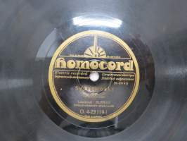 Homocord O.4-23 119, Alanko &amp; Dallapé - Syysorvokki / Äiti ja poika -savikiekkoäänilevy / 78 rpm 10&quot; record