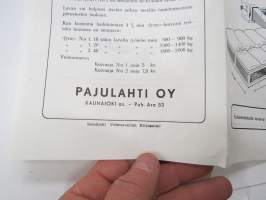 Jymy (Pajulahti Oy) 10 säkin viljankuivaaja / lavakuivuri -myyntiesite / brochure