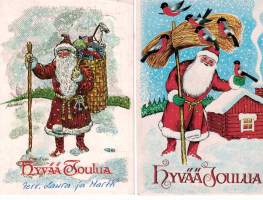 Postikortit henkilölle  joka  kerää  joulumerkkejä / erikoisleimoja. 2 kpl. päiväykset 16.12.1985 ja  18.02.1986