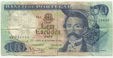 Portugal  100 Escudos 1965  seteli