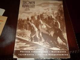 Suomen Kuvalehti 40.1954. (2.10.) Porissa rakennetaan, Kotimaista syysmuotia