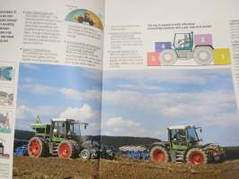 Fendt Xylon 520, 522, 524 tractor / traktori -myyntiesite, englanninkielinen / sales brochure, in english